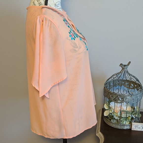 Pink Embroidered Top - Picture 2 of 4
